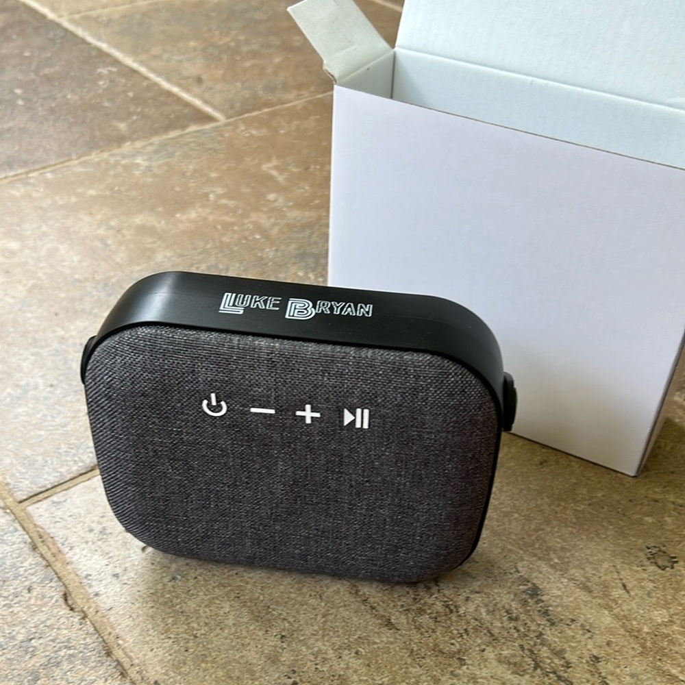 Luke Bryan Country Song Came On Tour Black Portable Bluetooth Speaker VIP Merch